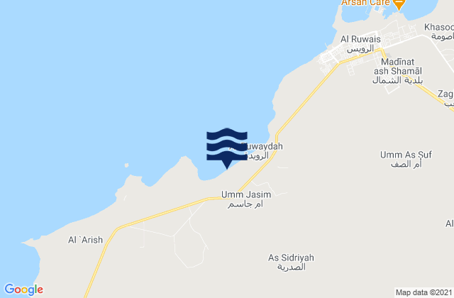 Mapa de mareas Baladīyat ash Shamāl, Qatar