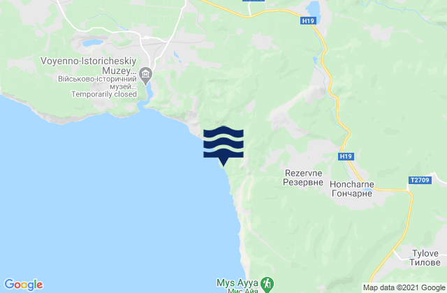 Mapa de mareas Balaklava District, Ukraine