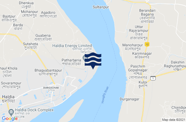 Mapa de mareas Balari Semaphore, India