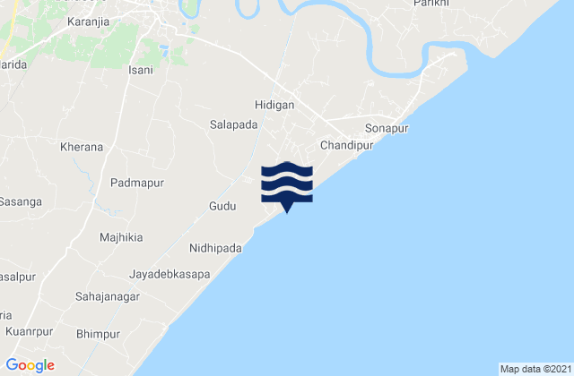 Mapa de mareas Balasore, India