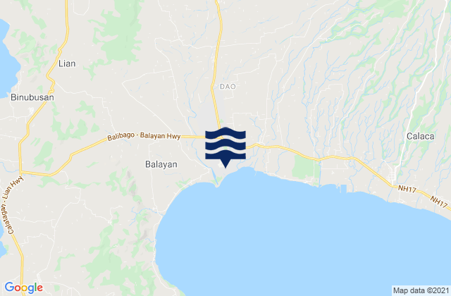 Mapa de mareas Balayan, Philippines