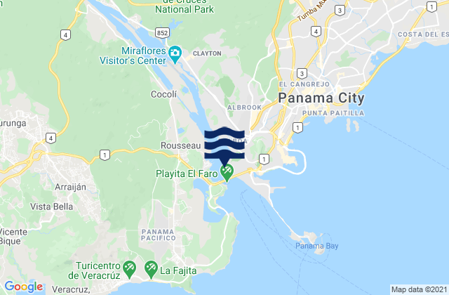 Mapa de mareas Balboa, Panama