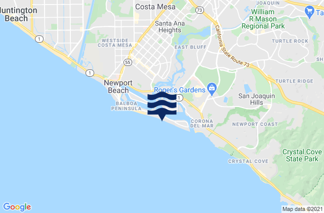Mapa de mareas Balboa Pier (Newport Beach), United States