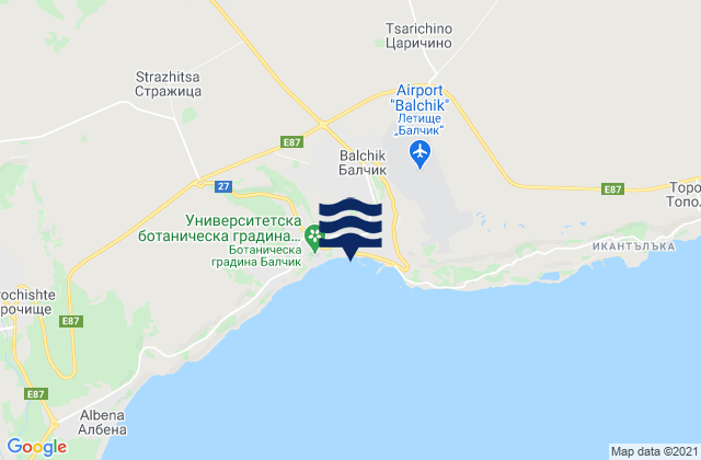 Mapa de mareas Balchik, Bulgaria