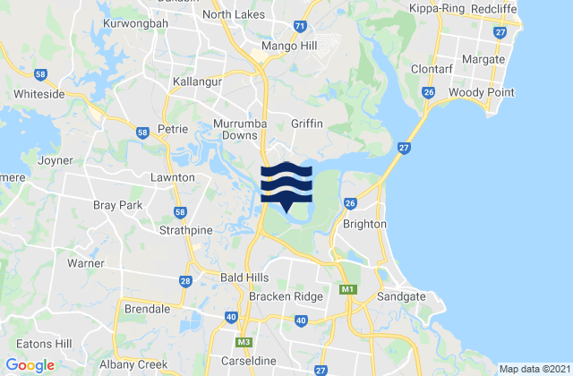 Mapa de mareas Bald Hills, Australia