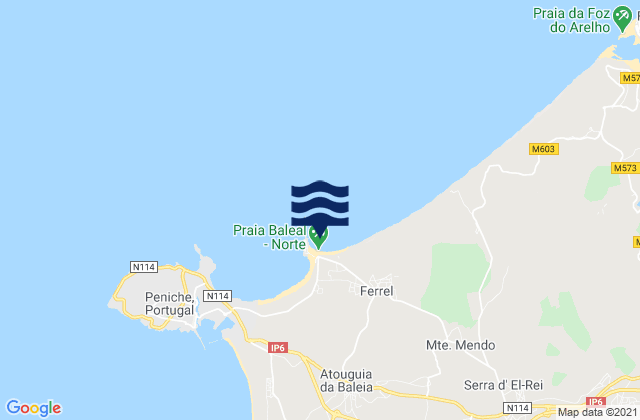 Mapa de mareas Baleal Sul, Portugal