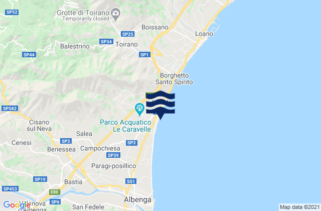 Mapa de mareas Balestrino, Italy
