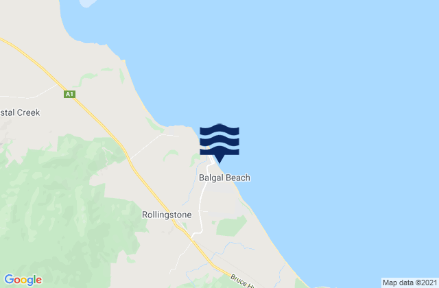 Mapa de mareas Balgal Beach, Australia
