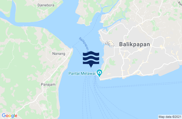 Mapa de mareas Balik Papan, Indonesia