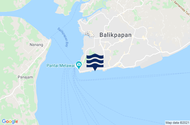Mapa de mareas Balikpapan, Indonesia