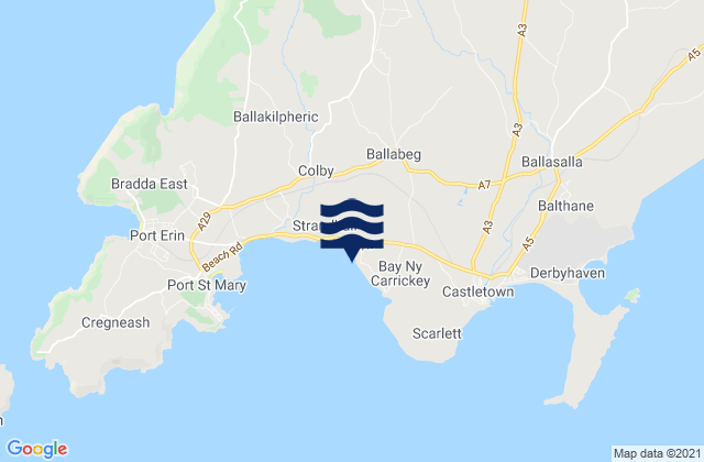 Mapa de mareas Ballabeg, Isle of Man
