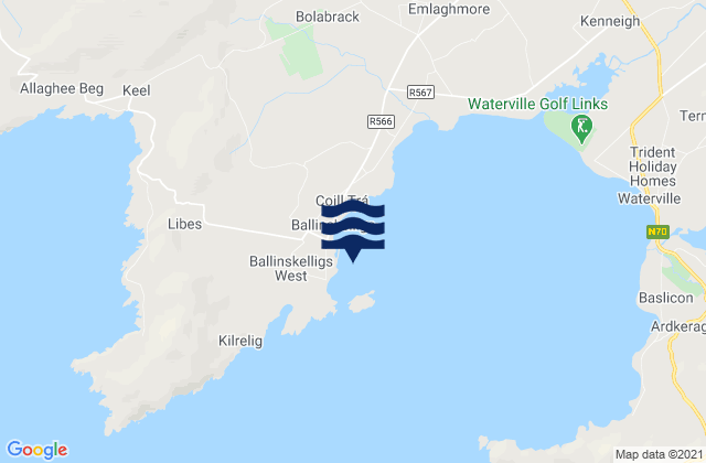 Mapa de mareas Ballinskelligs Bay Castle, Ireland