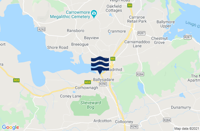Mapa de mareas Ballisodare, Ireland