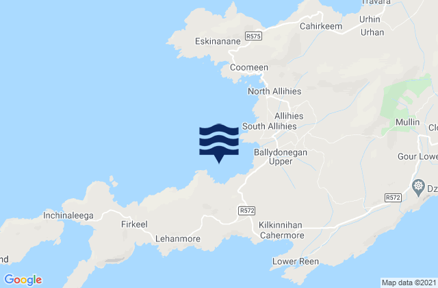Mapa de mareas Ballydonegan Bay, Ireland