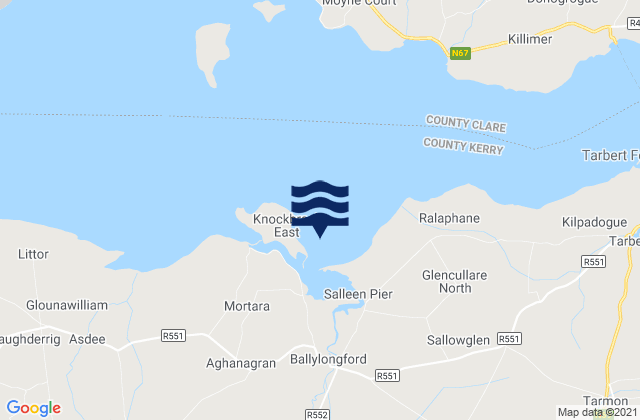 Mapa de mareas Ballylongford Bay, Ireland