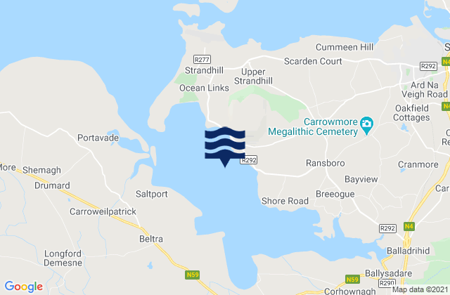 Mapa de mareas Ballysadare Bay (Culleenamore), Ireland