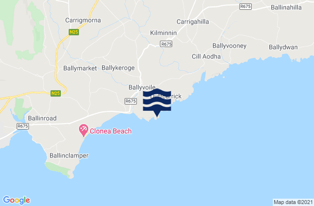 Mapa de mareas Ballyvoyle Head, Ireland