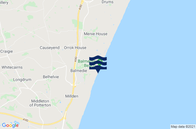 Mapa de mareas Balmedie Country Park Beach, United Kingdom