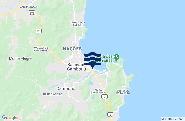 Mapa de mareas Balneário Camboriú, Brazil