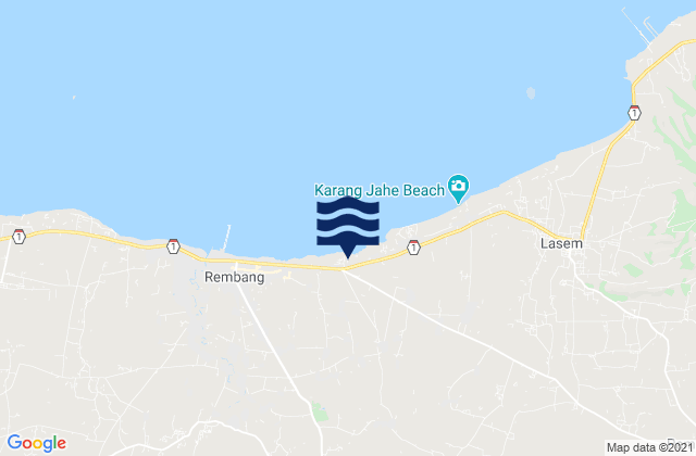 Mapa de mareas Balong Kulon, Indonesia