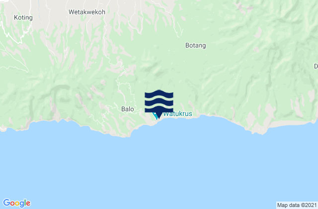 Mapa de mareas Baluk, Indonesia