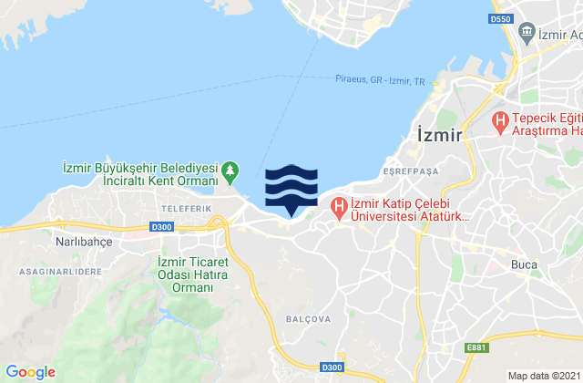 Mapa de mareas Balçova, Turkey