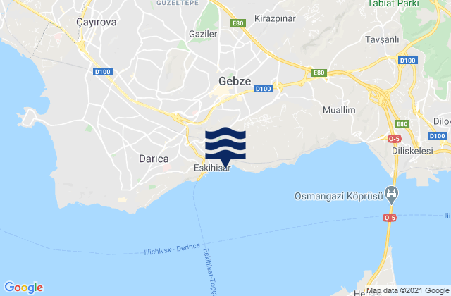 Mapa de mareas Balçık, Turkey