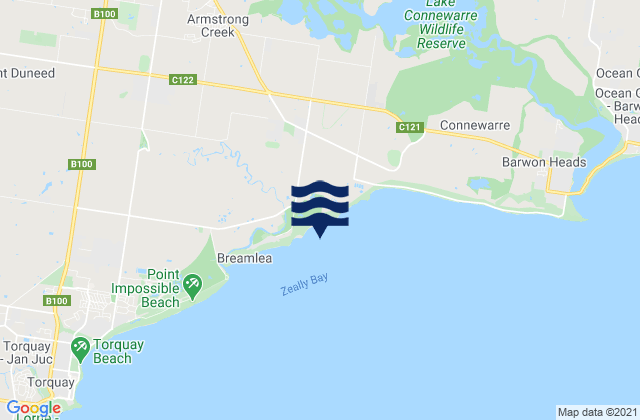 Mapa de mareas Bancoora Beach, Australia