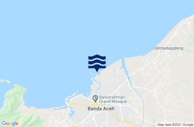 Mapa de mareas Banda Aceh, Indonesia