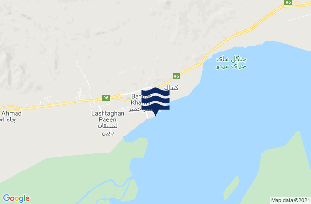 Mapa de mareas Bandar-e Khamīr, Iran