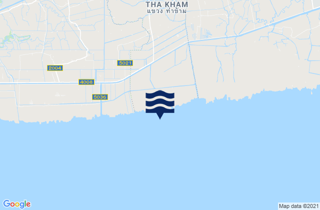 Mapa de mareas Bang Khun thain, Thailand