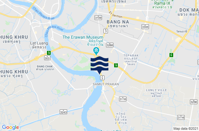 Mapa de mareas Bangkok, Thailand