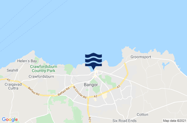 Mapa de mareas Bangor, United Kingdom