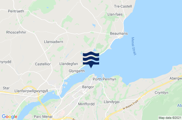 Mapa de mareas Bangor Pier, United Kingdom