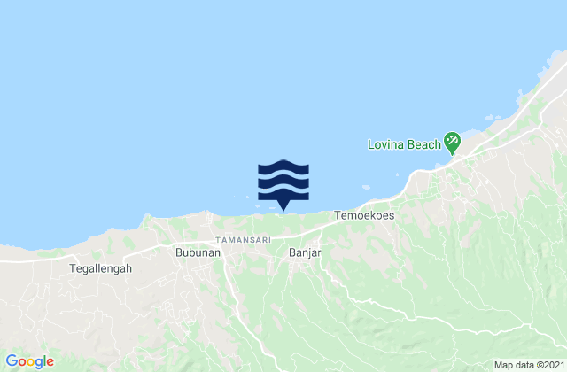 Mapa de mareas Banjar Dawan, Indonesia