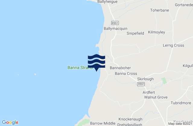 Mapa de mareas Banna Strand, Ireland