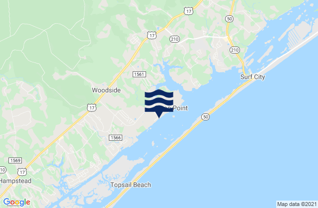 Mapa de mareas Bannermans Branch (Northeast River), United States