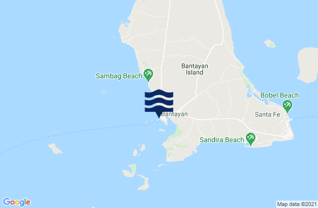 Mapa de mareas Bantayan (Bantayan Island), Philippines