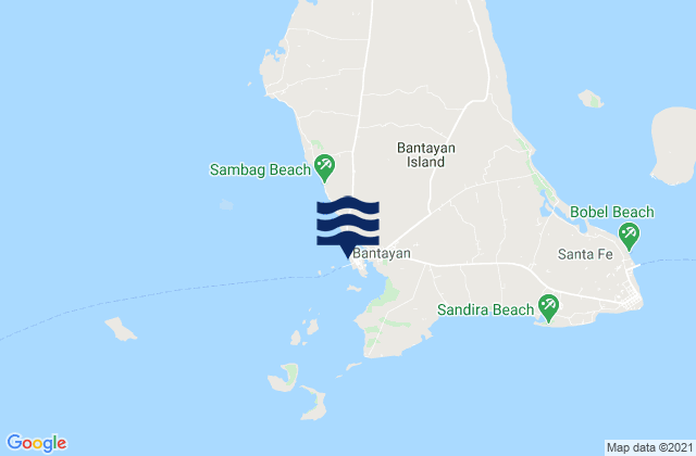 Mapa de mareas Bantayan Bantayan Island, Philippines