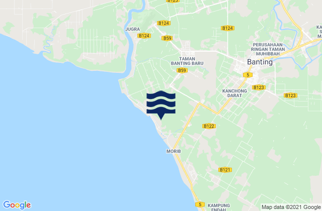 Mapa de mareas Banting, Malaysia