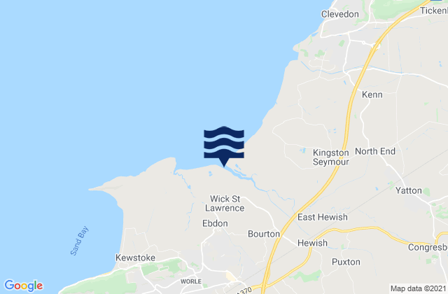 Mapa de mareas Banwell, United Kingdom