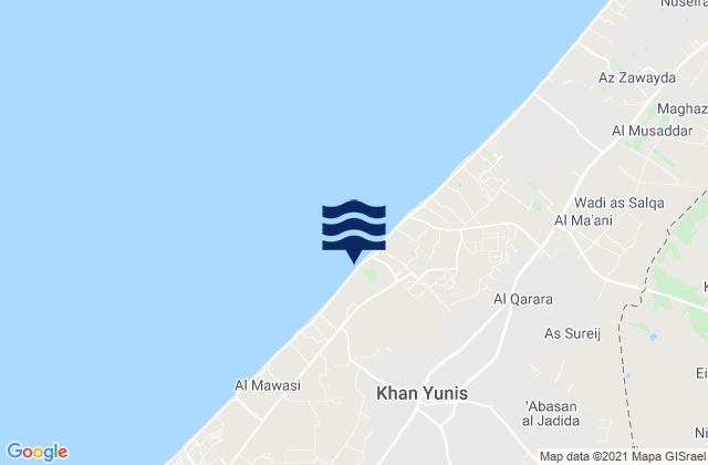 Mapa de mareas Banī Suhaylā, Palestinian Territory
