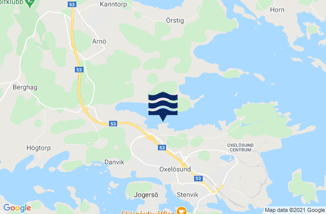 Mapa de mareas Bara, Sweden
