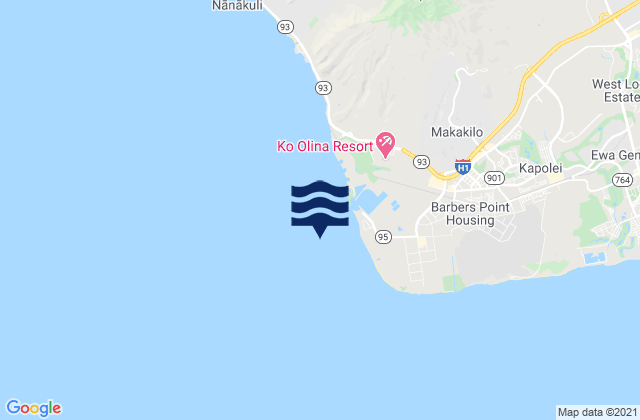 Mapa de mareas Barbers Point Entrance, United States