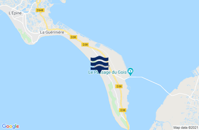 Mapa de mareas Barbâtre, France