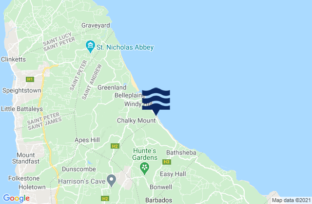 Mapa de mareas Barclays, Martinique