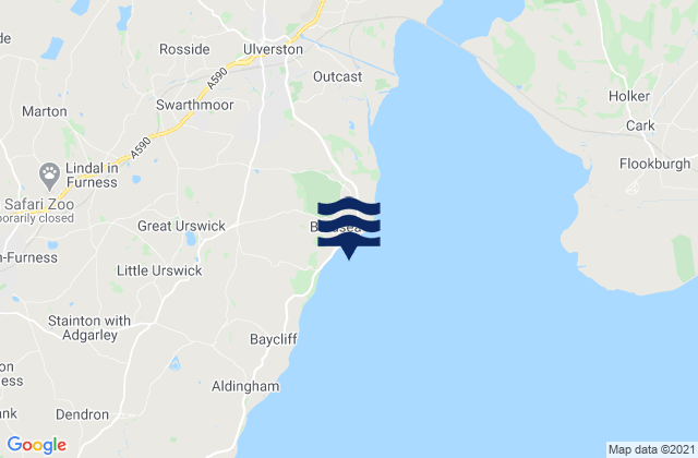 Mapa de mareas Bardsea Beach, United Kingdom