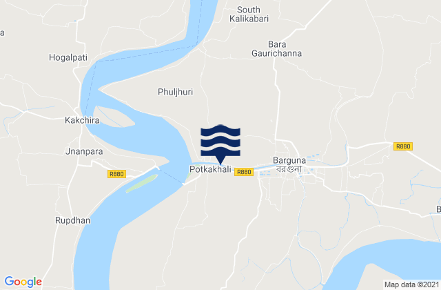 Mapa de mareas Barguna, Bangladesh
