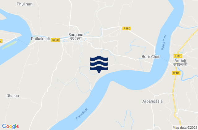 Mapa de mareas Barguna, Bangladesh