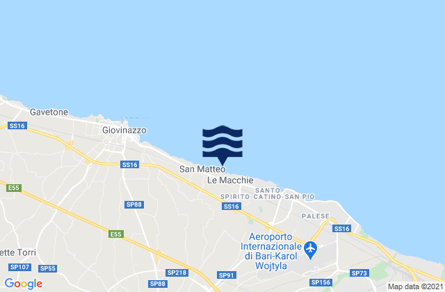 Mapa de mareas Bari, Italy